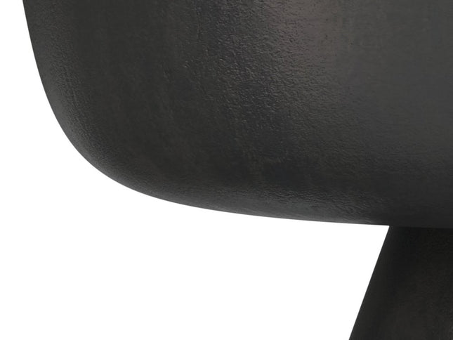 30" Black Aluminum Round Solid Coffee Table