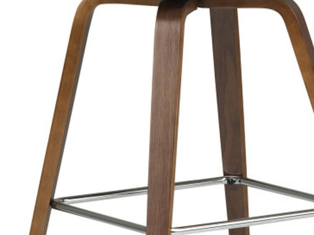 28" Natural Wood Backless Counter Height Bar Chair