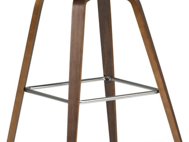 28" Natural Wood Backless Counter Height Bar Chair