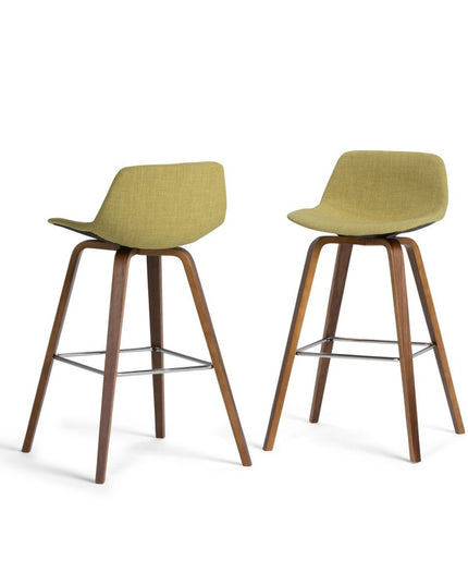 28" Green Wood Backless Counter Height Bar Chair