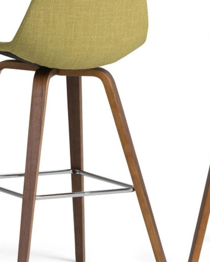 28" Green Wood Backless Counter Height Bar Chair