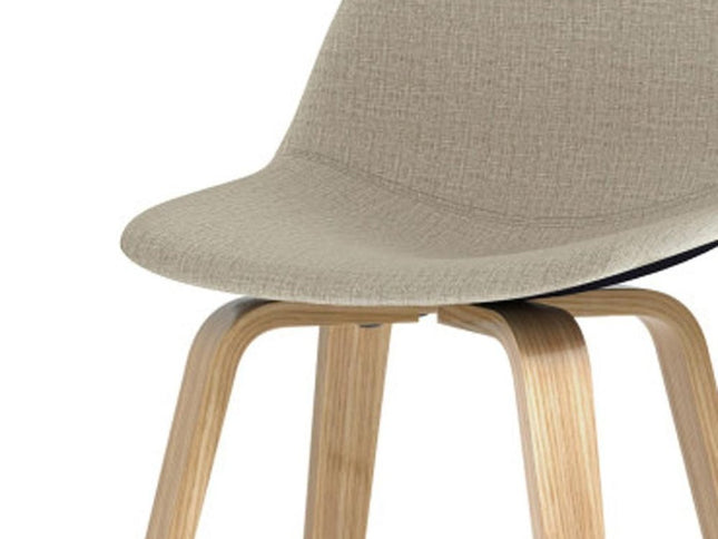 28" Natural Wood Backless Counter Height Bar Chair