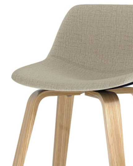 28" Natural Wood Backless Counter Height Bar Chair