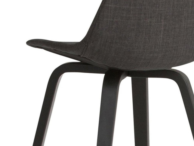 28" Gray Wood Backless Counter Height Bar Chair