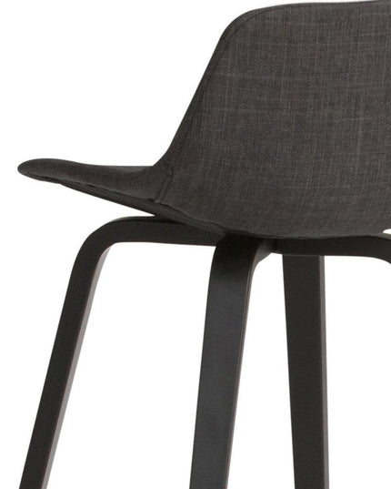 28" Gray Wood Backless Counter Height Bar Chair