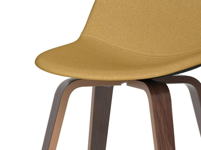 28" Yellow Wood Backless Counter Height Bar Chair