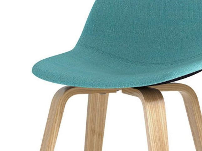 28" Blue Wood Backless Counter Height Bar Chair