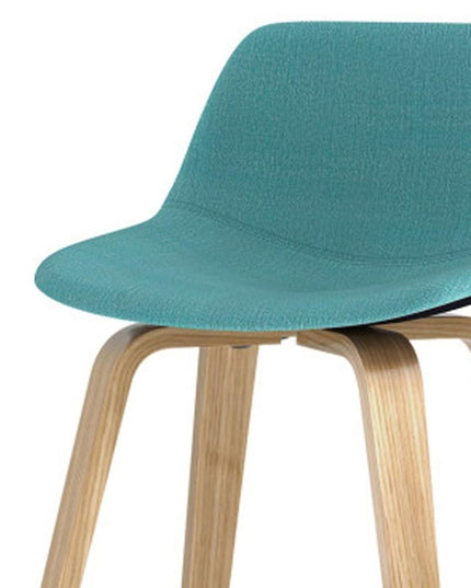 28" Blue Wood Backless Counter Height Bar Chair