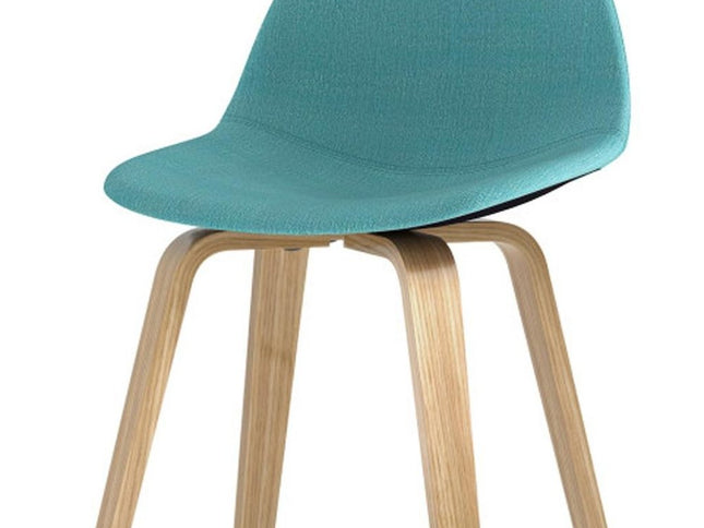 28" Blue Wood Backless Counter Height Bar Chair