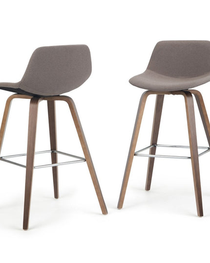 28" Green Wood Backless Counter Height Bar Chair