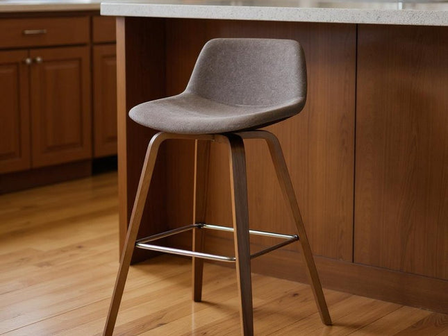 28" Green Wood Backless Counter Height Bar Chair