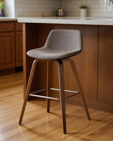 28" Green Wood Backless Counter Height Bar Chair