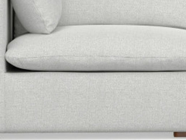 125" Gray Fabric Modular Sofa With Brown Legs