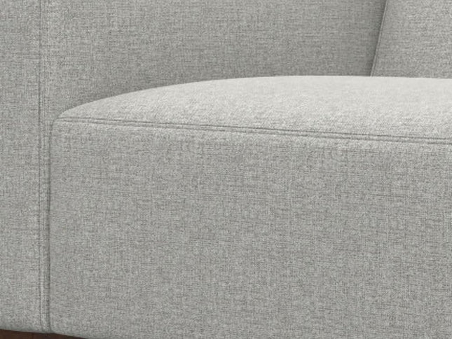 44" Gray Fabric Modular Sofa With Brown Legs