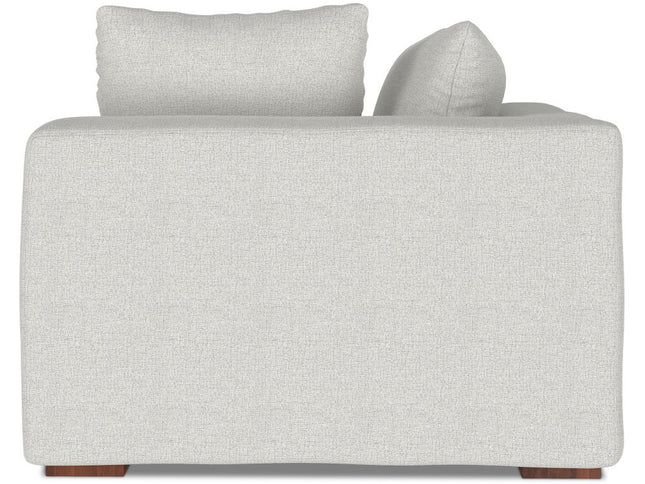 44" Gray Fabric Modular Sofa With Brown Legs