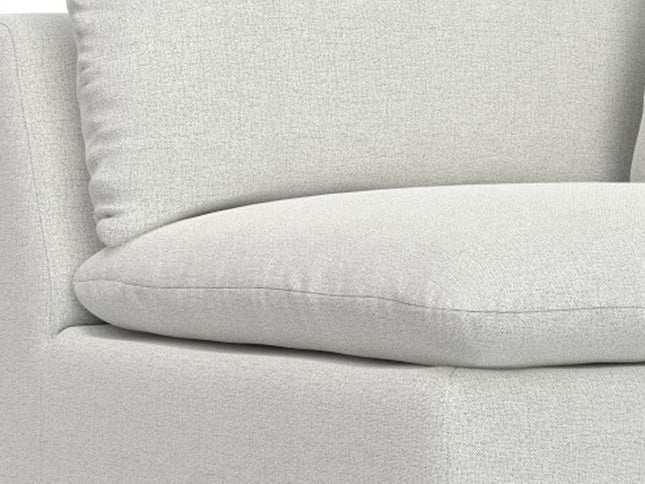 44" Gray Fabric Modular Sofa With Brown Legs