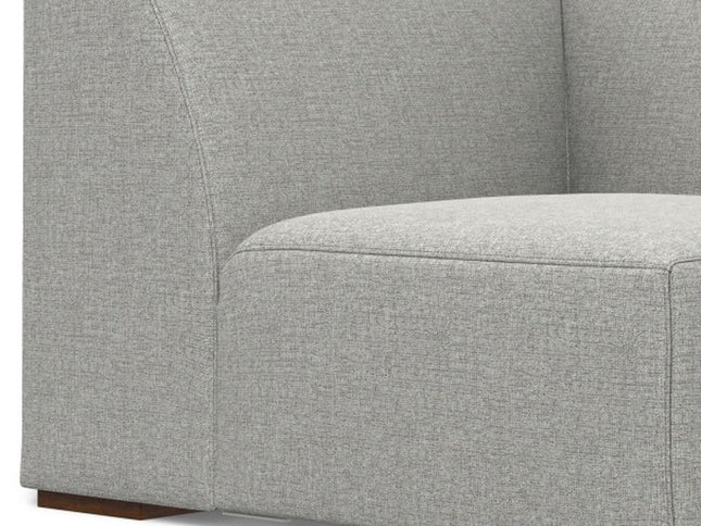 38" Gray Fabric Modular Sofa With Brown Legs