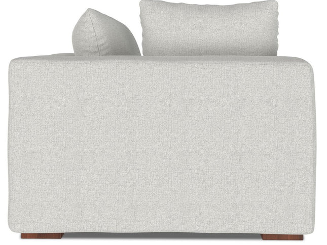 44" Gray Fabric Modular Sofa With Brown Legs