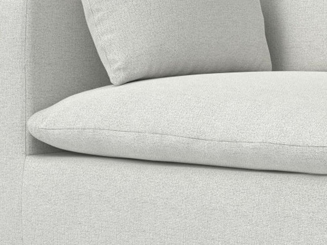 44" Gray Fabric Modular Sofa With Brown Legs