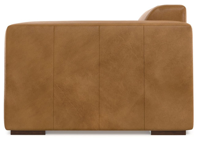 44" Sienna Leather Modular Sofa With Brown Legs