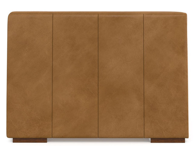 38" Sienna Leather Modular Sofa With Brown Legs