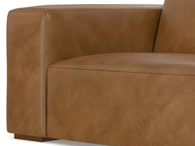 44" Brown Leather Modular Sofa