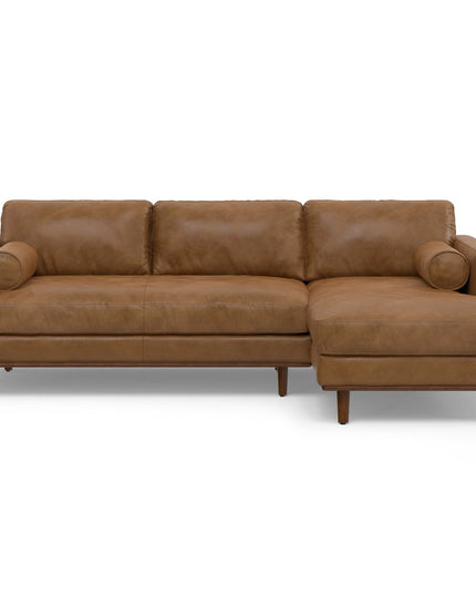 102" Brown Leather Sofa