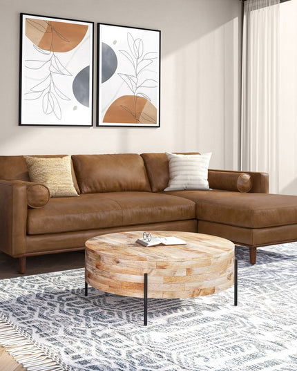 102" Brown Leather Sofa