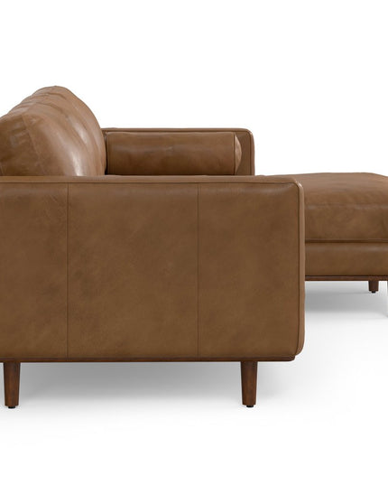 102" Brown Leather Sofa