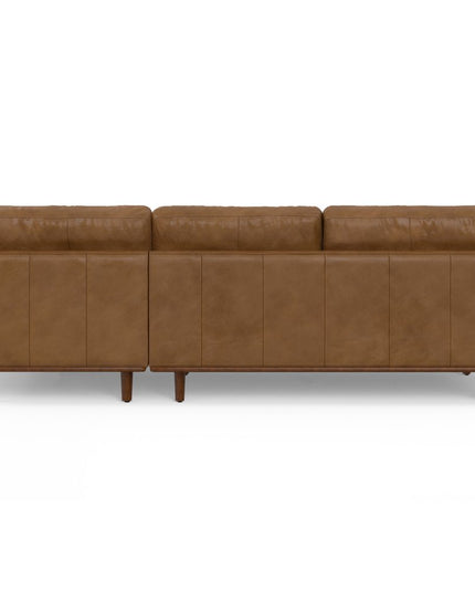 102" Brown Leather Sofa