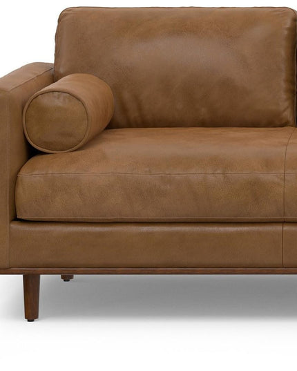 102" Brown Leather Sofa