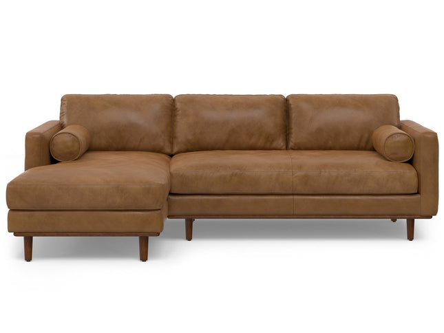 102" Brown Leather Sofa
