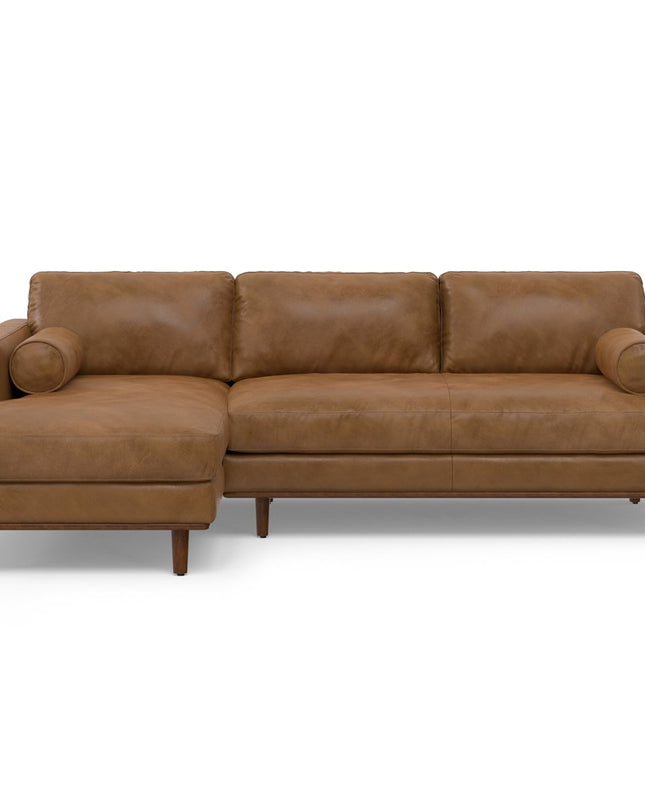 102" Brown Leather Sofa