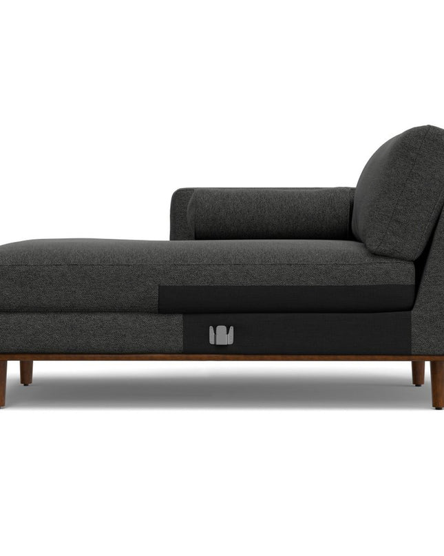 102" Gray Fabric Sofa With Brown Legs