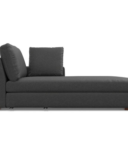 122" Gray Fabric Sofa With Brown Legs