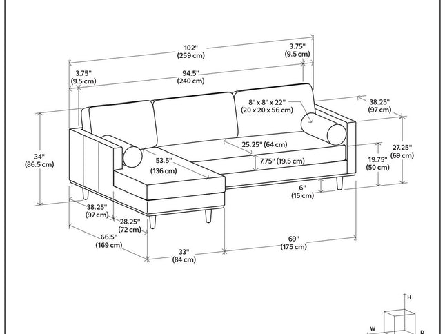 102" Sienna Leather Sofa With Brown Legs