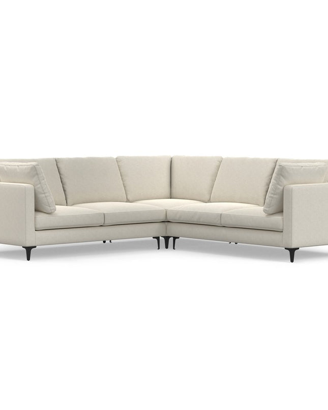 102" Cream Fabric Sofa With Black Legs