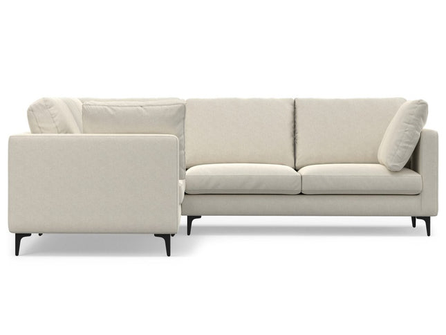 102" Cream Fabric Sofa With Black Legs