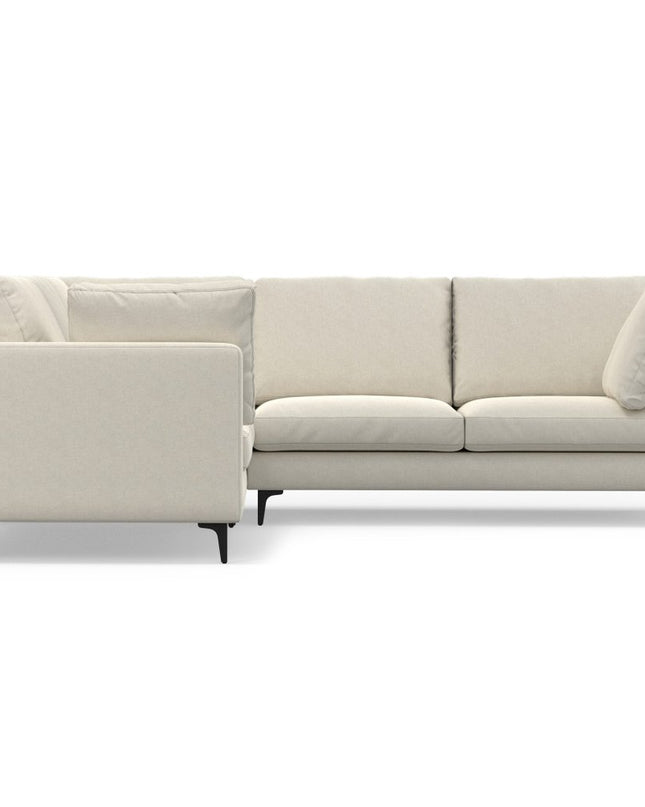 102" Cream Fabric Sofa With Black Legs