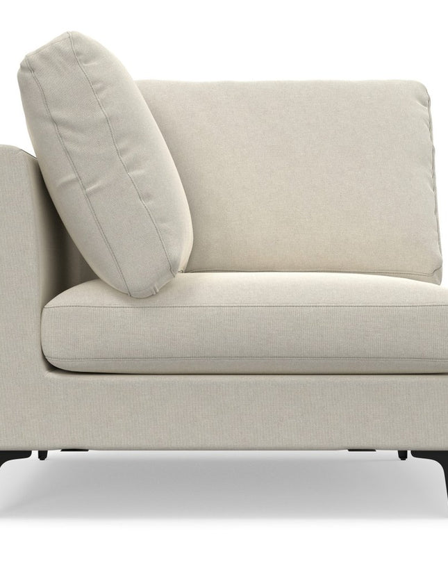 102" Cream Fabric Sofa With Black Legs