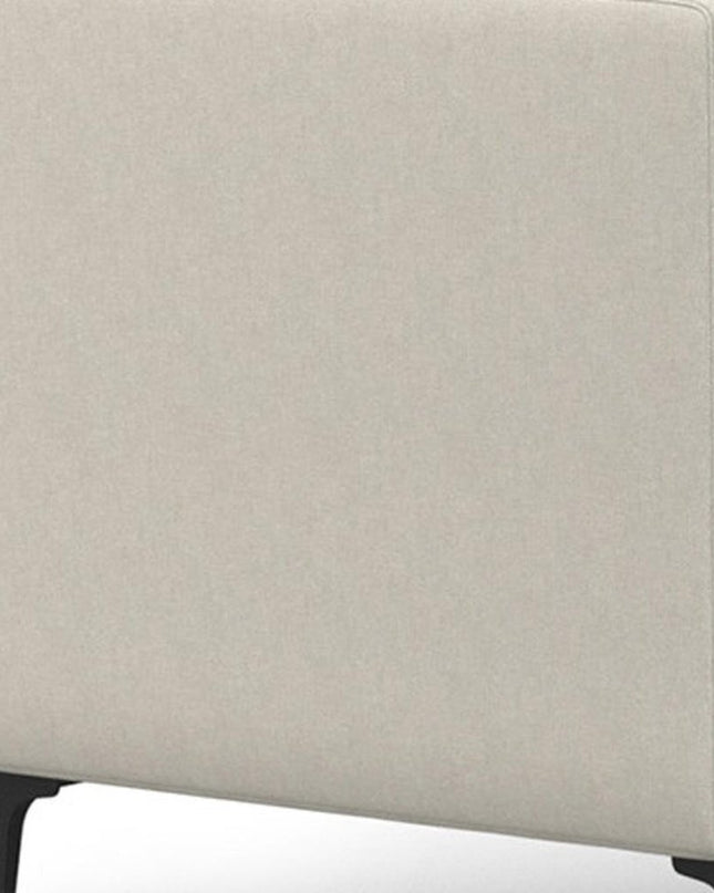 102" Cream Fabric Sofa With Black Legs