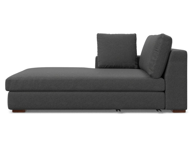 122" Gray Fabric Sofa With Brown Legs