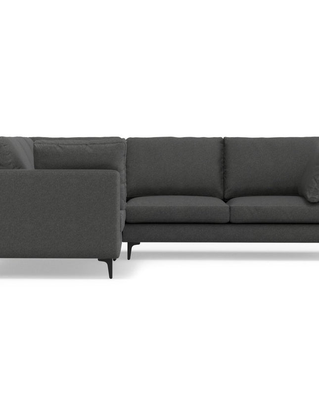 102" Gray Fabric Sofa With Black Legs