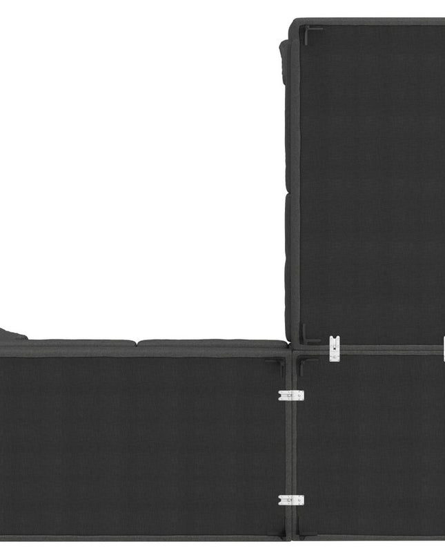 102" Gray Fabric Sofa With Black Legs