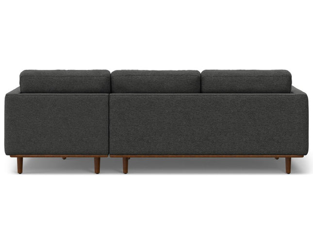 102" Gray Fabric Sofa With Brown Legs