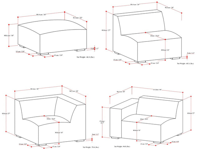 116" Gray Fabric Sofa With Ottoman With Brown Legs