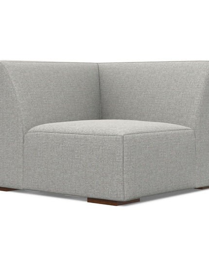 116" Gray Fabric Sofa With Ottoman With Brown Legs