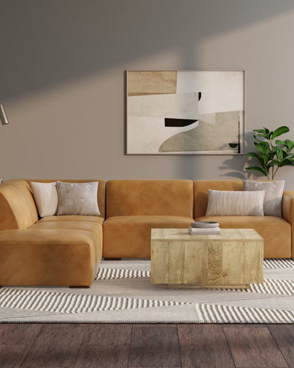 116" Sienna Leather Sofa With Ottoman With Brown Legs