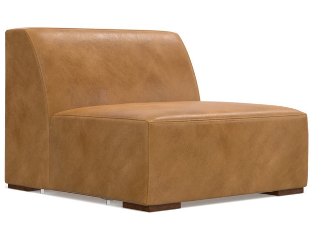 116" Sienna Leather Sofa With Ottoman With Brown Legs