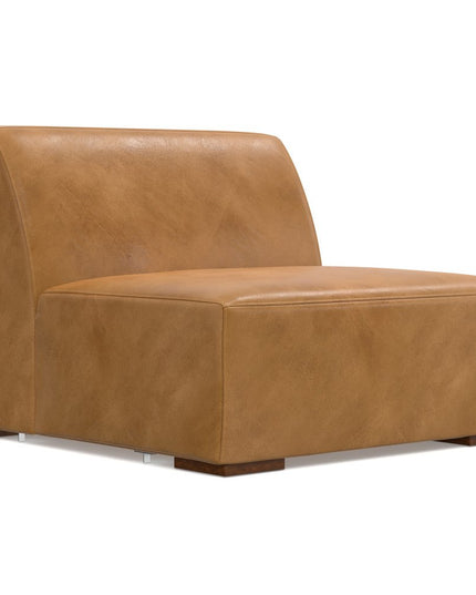 116" Sienna Leather Sofa With Ottoman With Brown Legs